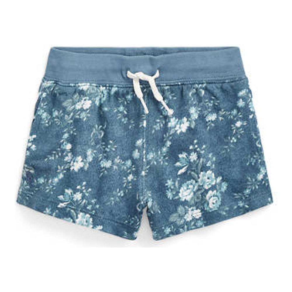 Little Girl's 'Floral Spa Terry Shorts'