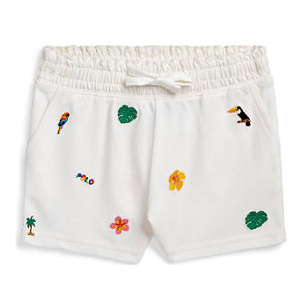 'Tropical Cotton Mesh Shorts' pour Petites filles