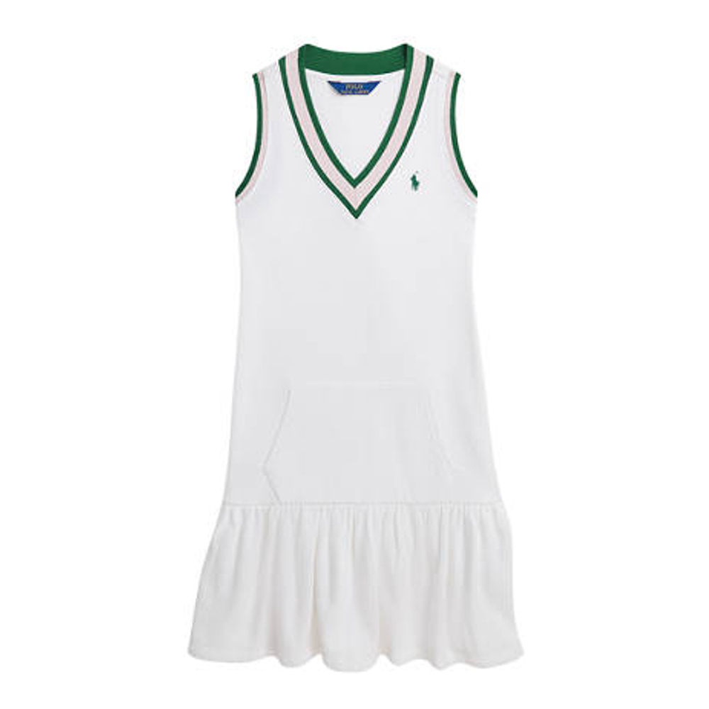 'Cricket-Stripe Cotton Terry Dress' pour Grandes filles