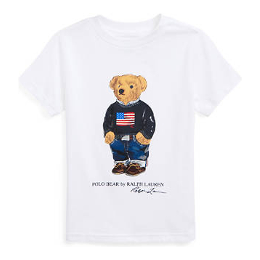 'Polo Bear Cotton Jersey T-Shirt' pour Petits garçons