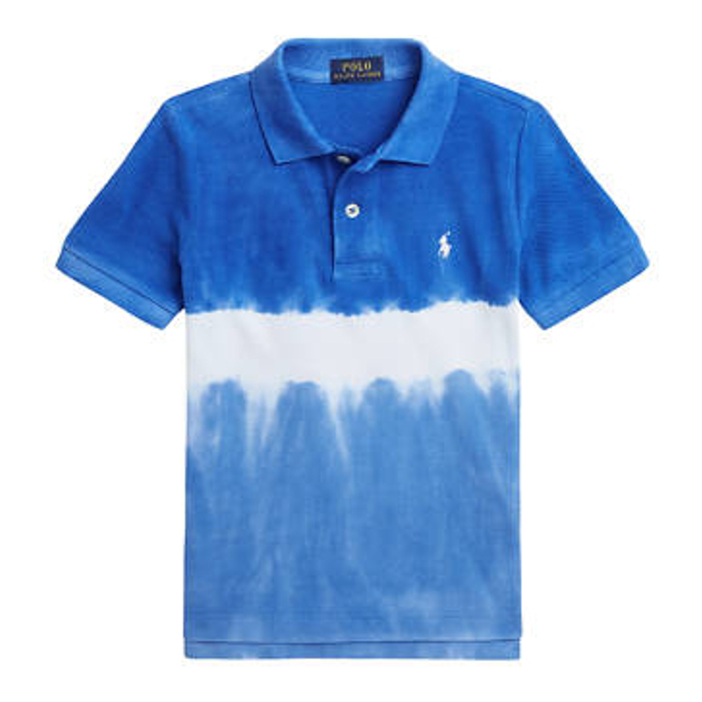 'Tie Dye Cotton Mesh Polo Shirt' pour Petits garçons