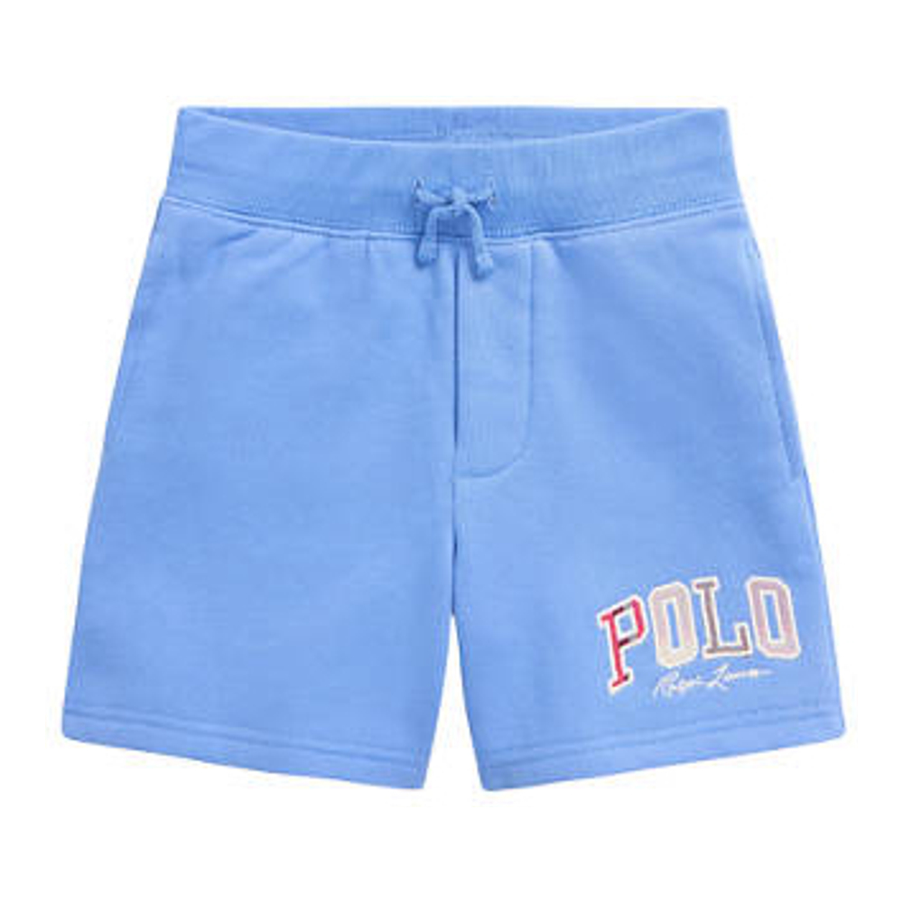 'Madras-Logo Fleece Shorts' pour Petits garçons