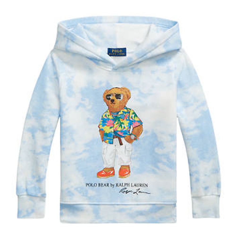 'Tie-Dye-Print Polo Bear Fleece Hoodie' pour Petits garçons