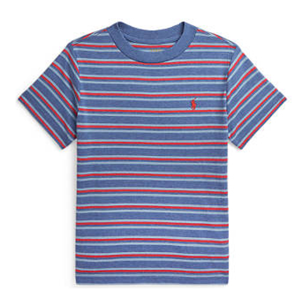 'Striped Cotton Jersey T-Shirt' pour Petits garçons