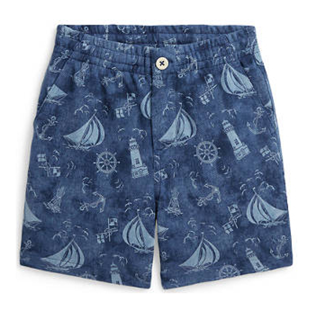 'Nautical Printed Cotton Mesh Shorts' pour Petits garçons