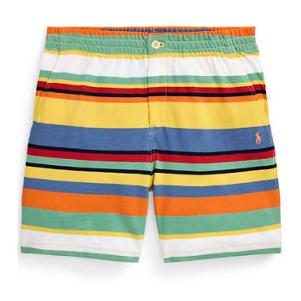 'Striped Cotton Mesh Shorts' pour Grands garçons