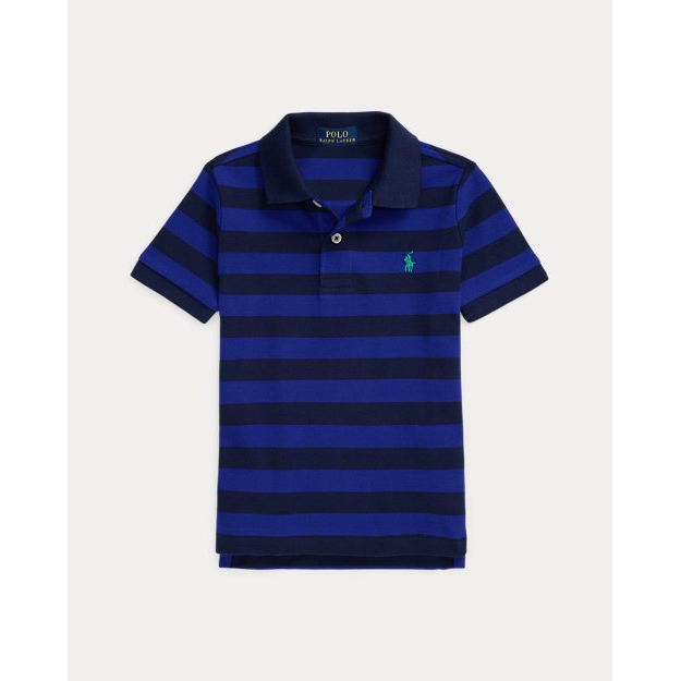 'Striped Cotton Mesh Polo Shirt' pour Petits garçons