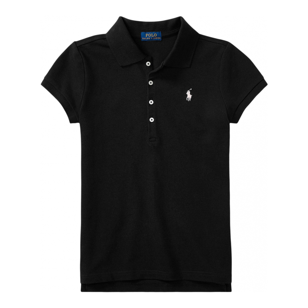 'Short Sleeve Mesh Polo Shirt' pour Grandes filles