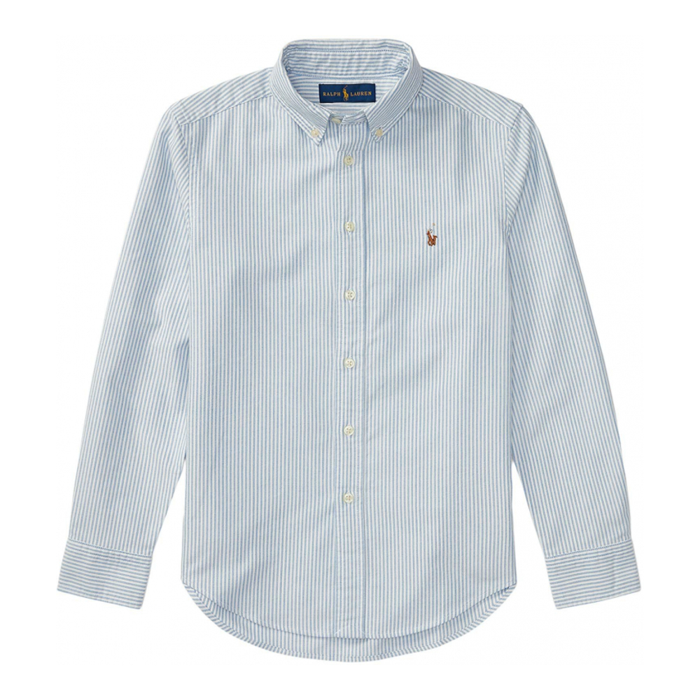 'Striped Cotton Oxford Shirt' pour Grands garçons