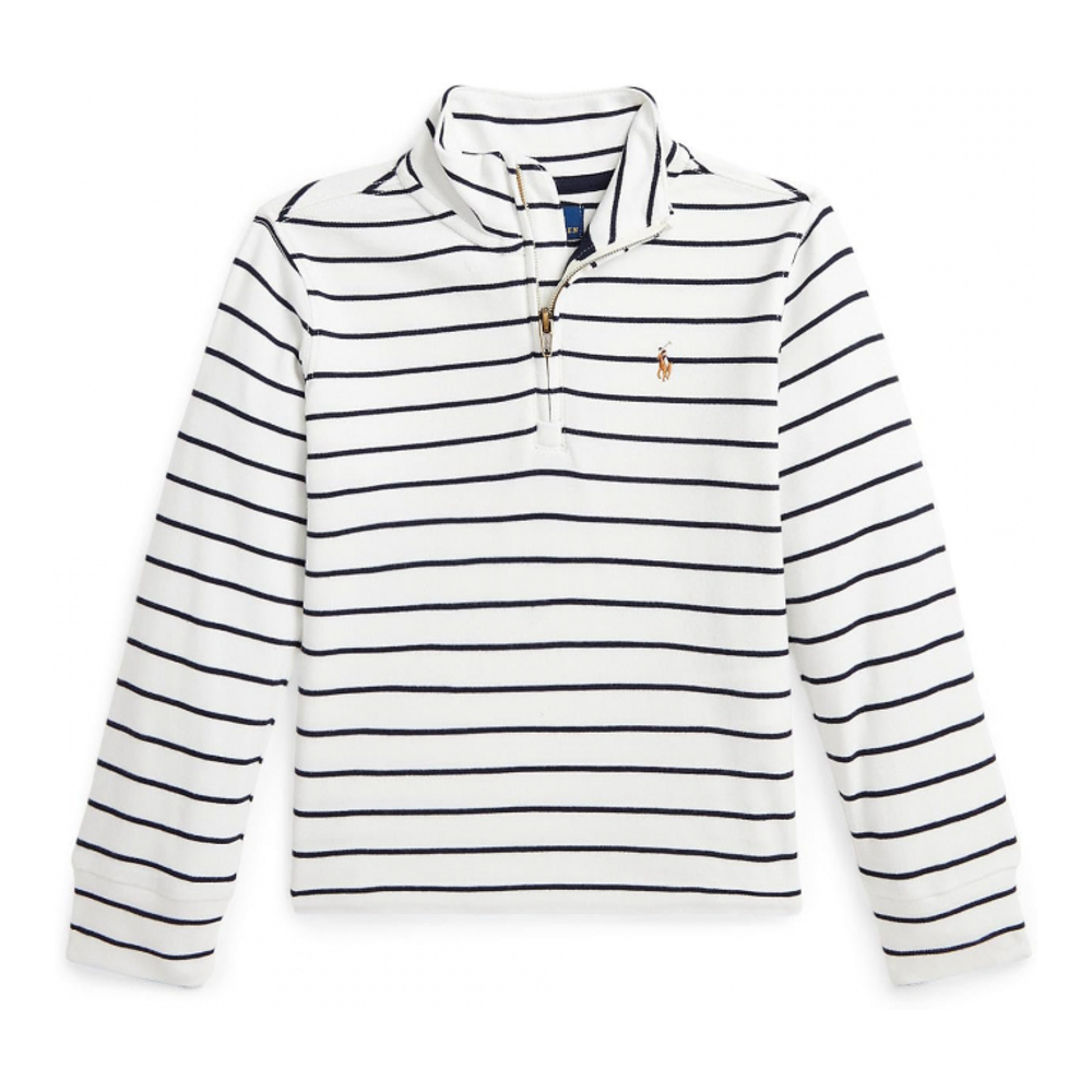 'Striped Cotton Quarter-Zip Pullover' pour Enfant et petit garçon