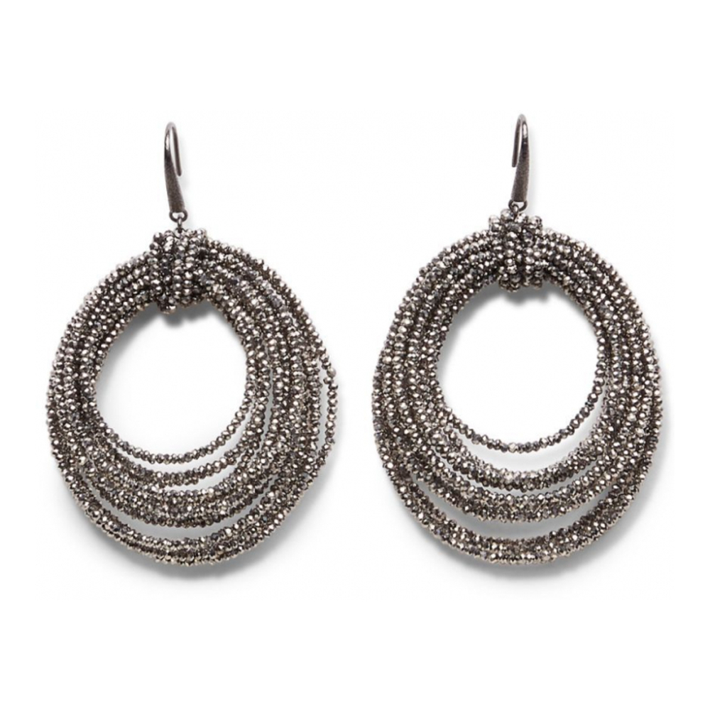 Women's 'Vetro Beaded Hoop' Earrings