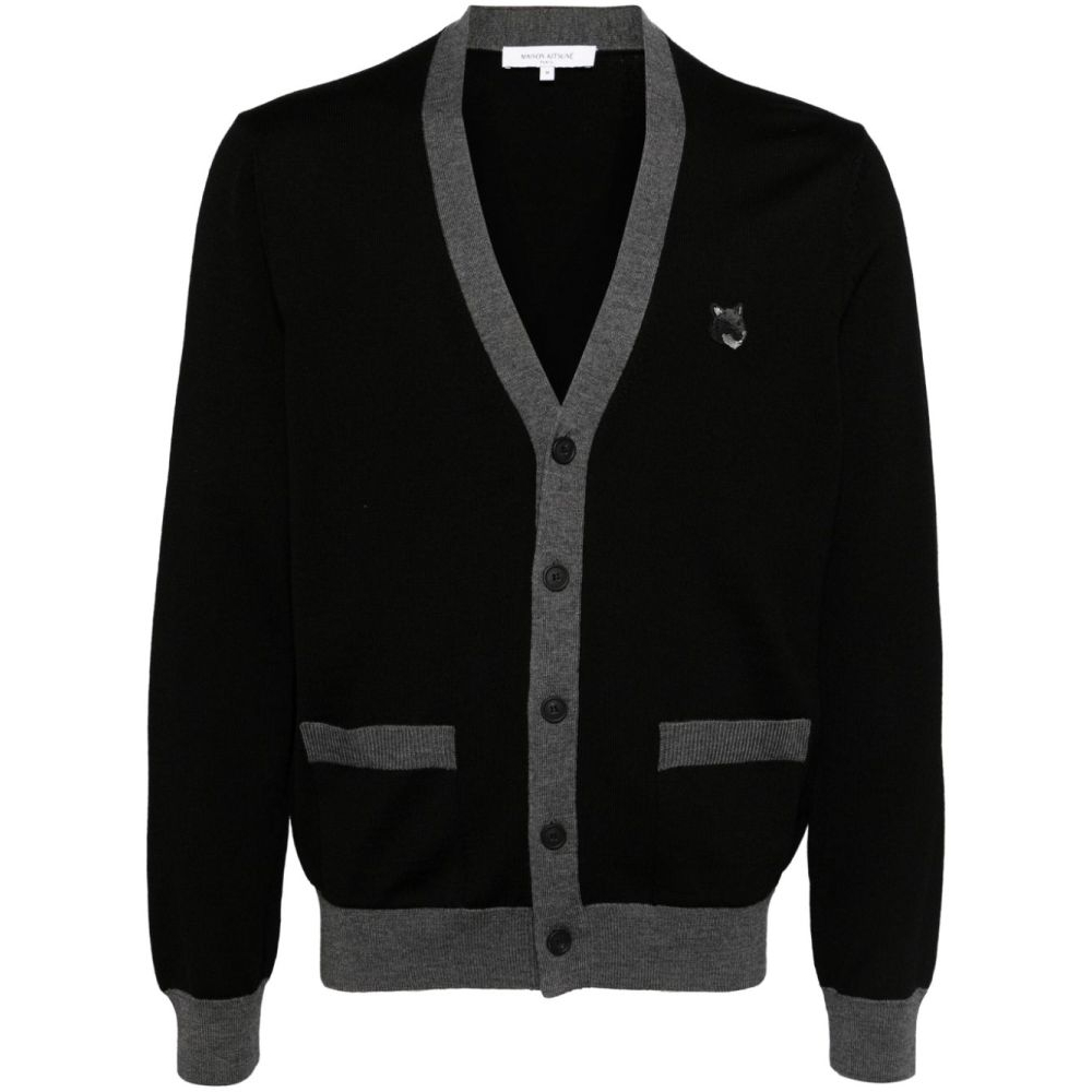 Cardigan 'Bold Fox Head Patch' pour Hommes