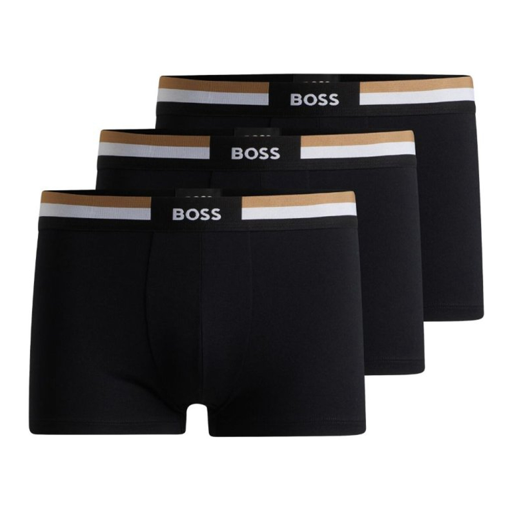 Men's 'Logo-Waistband' Boxer Briefs - 3 Pieces