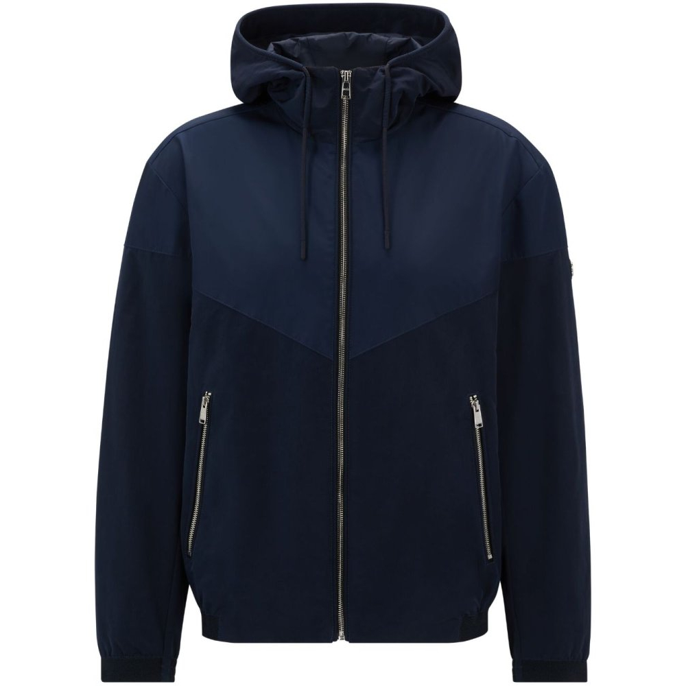 Men's 'Panelled Hooded' Down Jacket