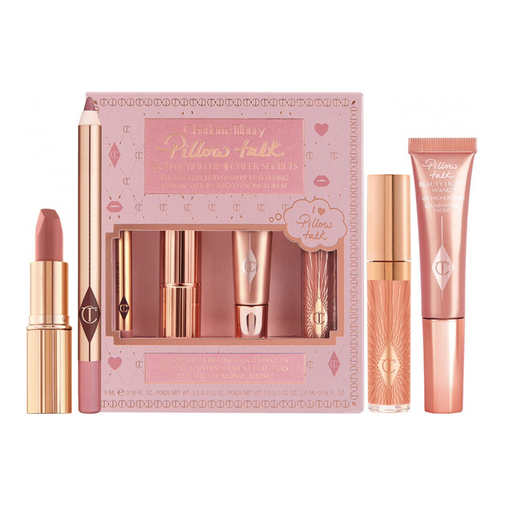 Set de maquillage 'Pillow Talk Beautifying Lip And Cheek Secrets' - 5 ml, 4 Pièces