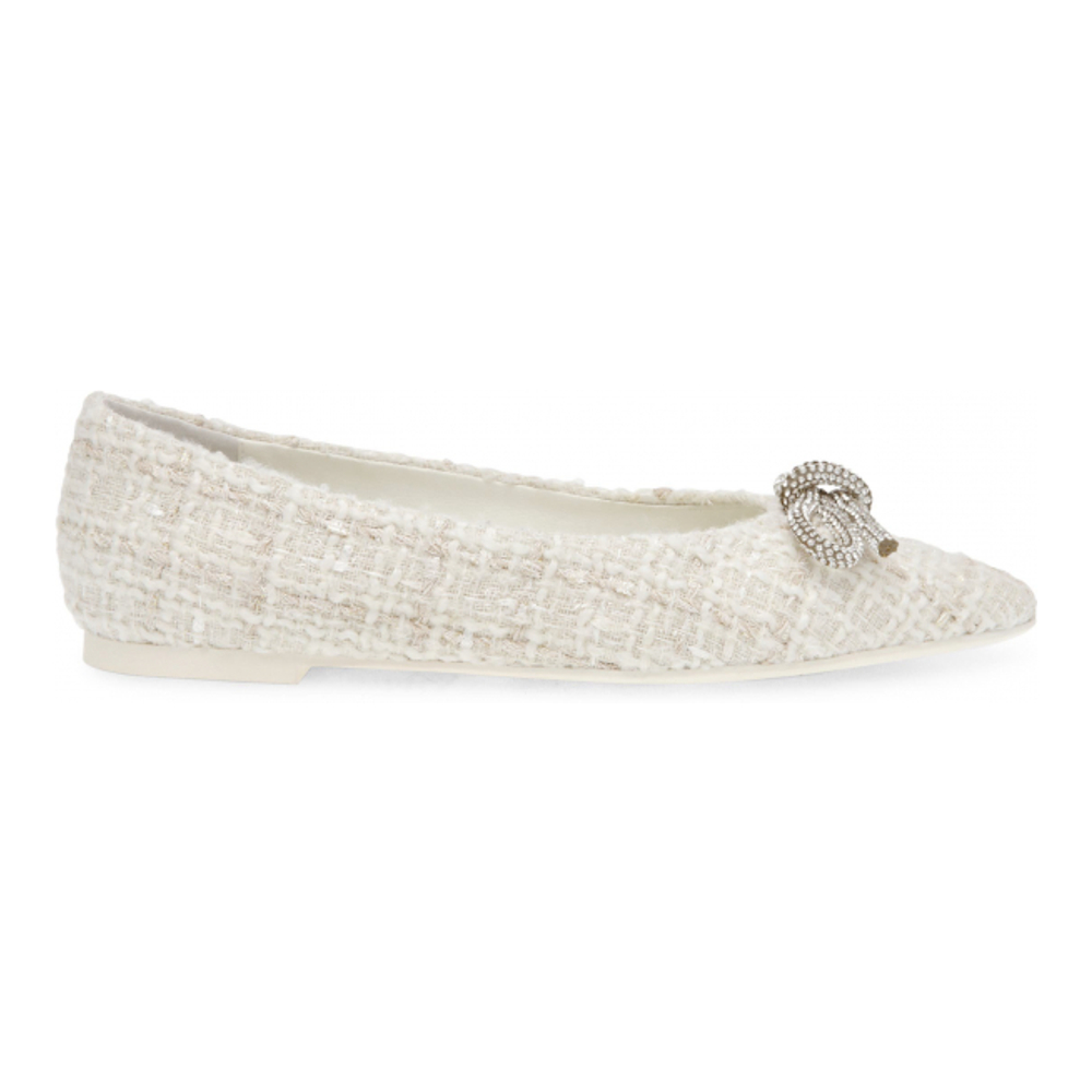 Women's 'Elina Crystal Bow Pointed Toe' Ballerinas