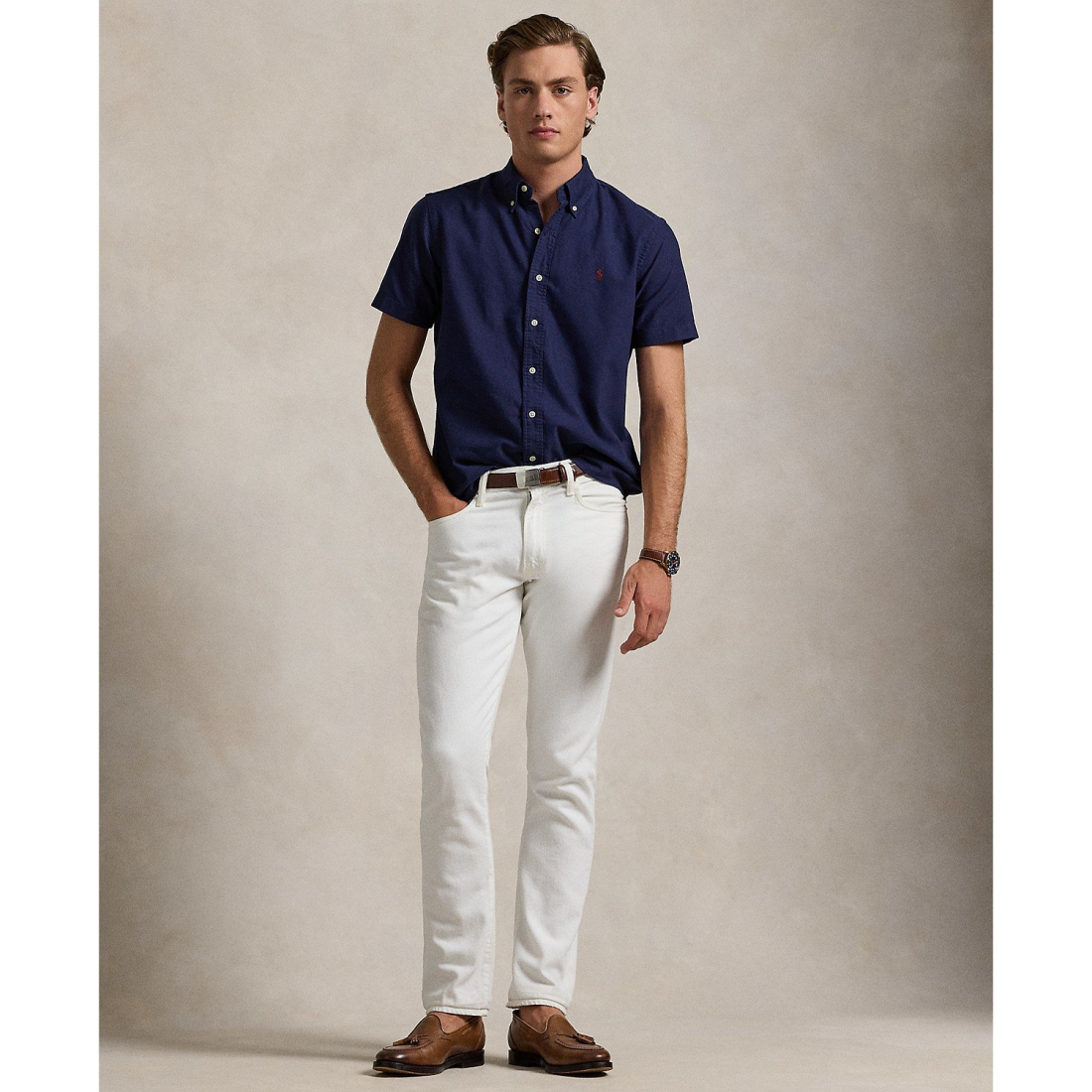 Chemise à manches courtes 'Classic-Fit Oxford' pour Hommes