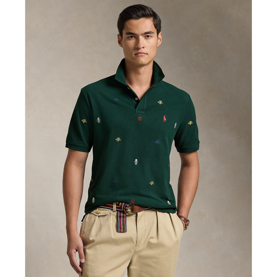 'Classic-Fit Embroidered' Polohemd für Herren