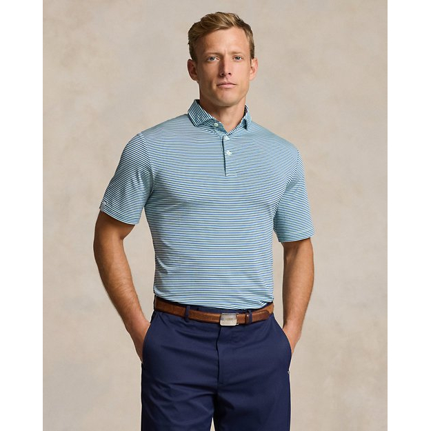 'Classic Fit Striped Stretch' Polohemd für Herren