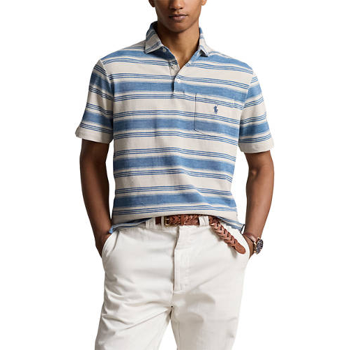 'Classic Fit Striped' Polohemd für Herren