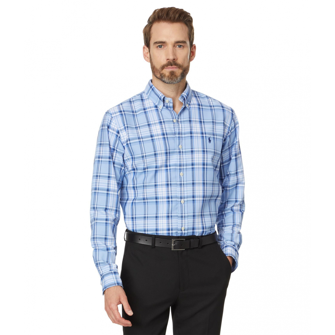 'Plaid Oxford' Polohemd für Herren