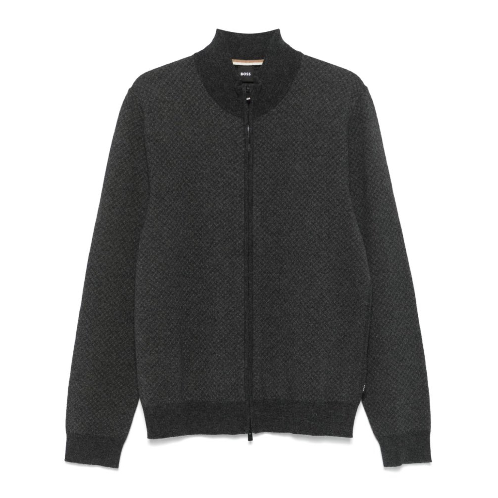 'Knitted Zip-Up' Strickjacke für Herren