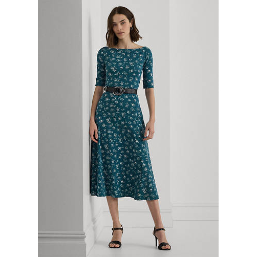 Robe Midi 'Floral Stretch Cotton' pour Femmes