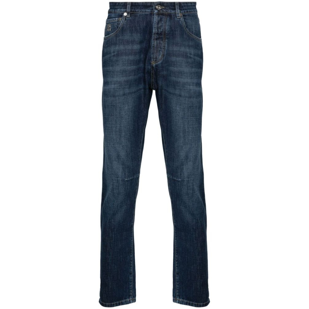 Jeans 'Solomei-Embroidered Tapered' pour Hommes