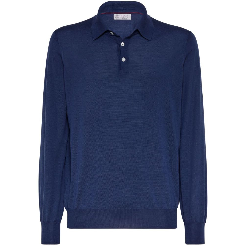 Polo 'Long-Sleeve Fine-Knit' pour Hommes