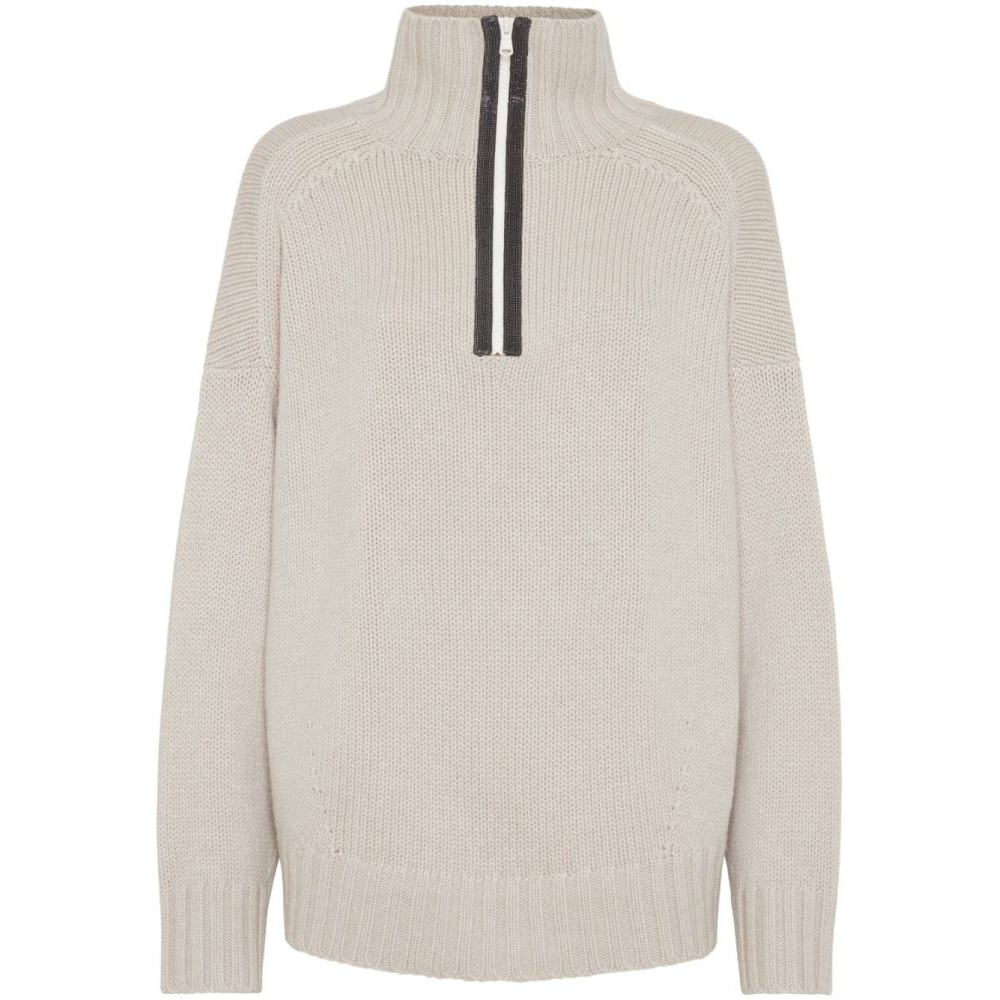 Pull Over 'High-Neck Knitted' pour Femmes