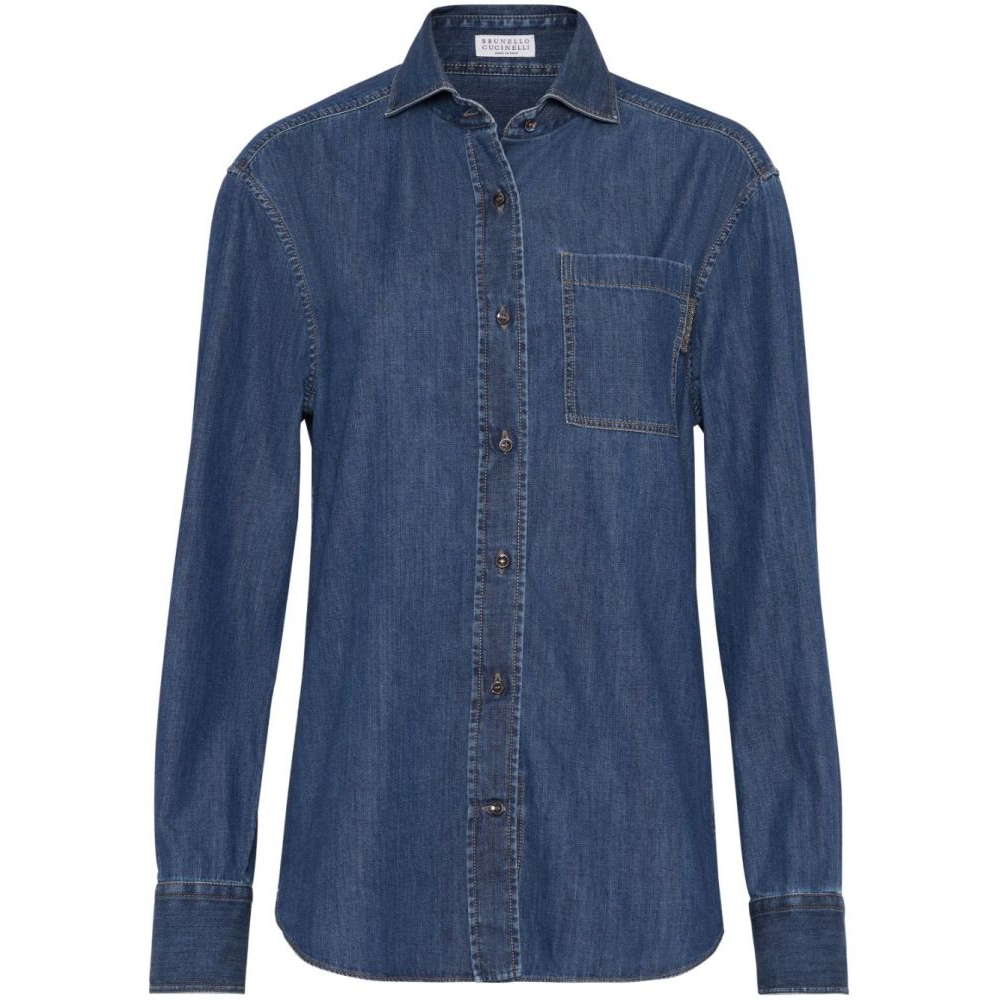 Chemise en Jean 'Monili-Detail Buttoned' pour Femmes