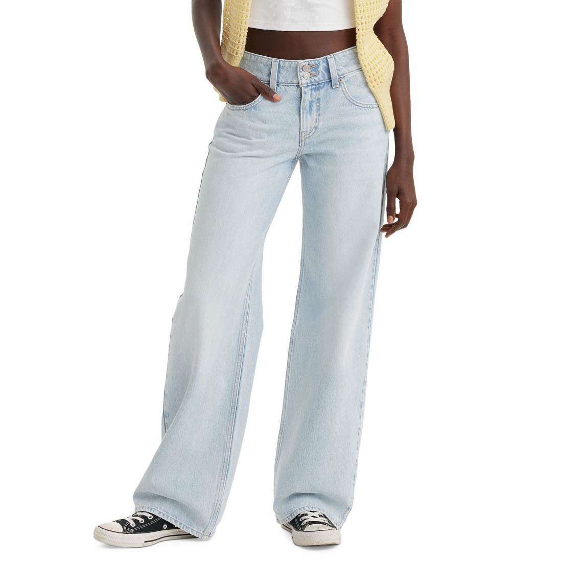 Jeans 'Super-Low Double-Button Relaxed-Fit' pour Femmes