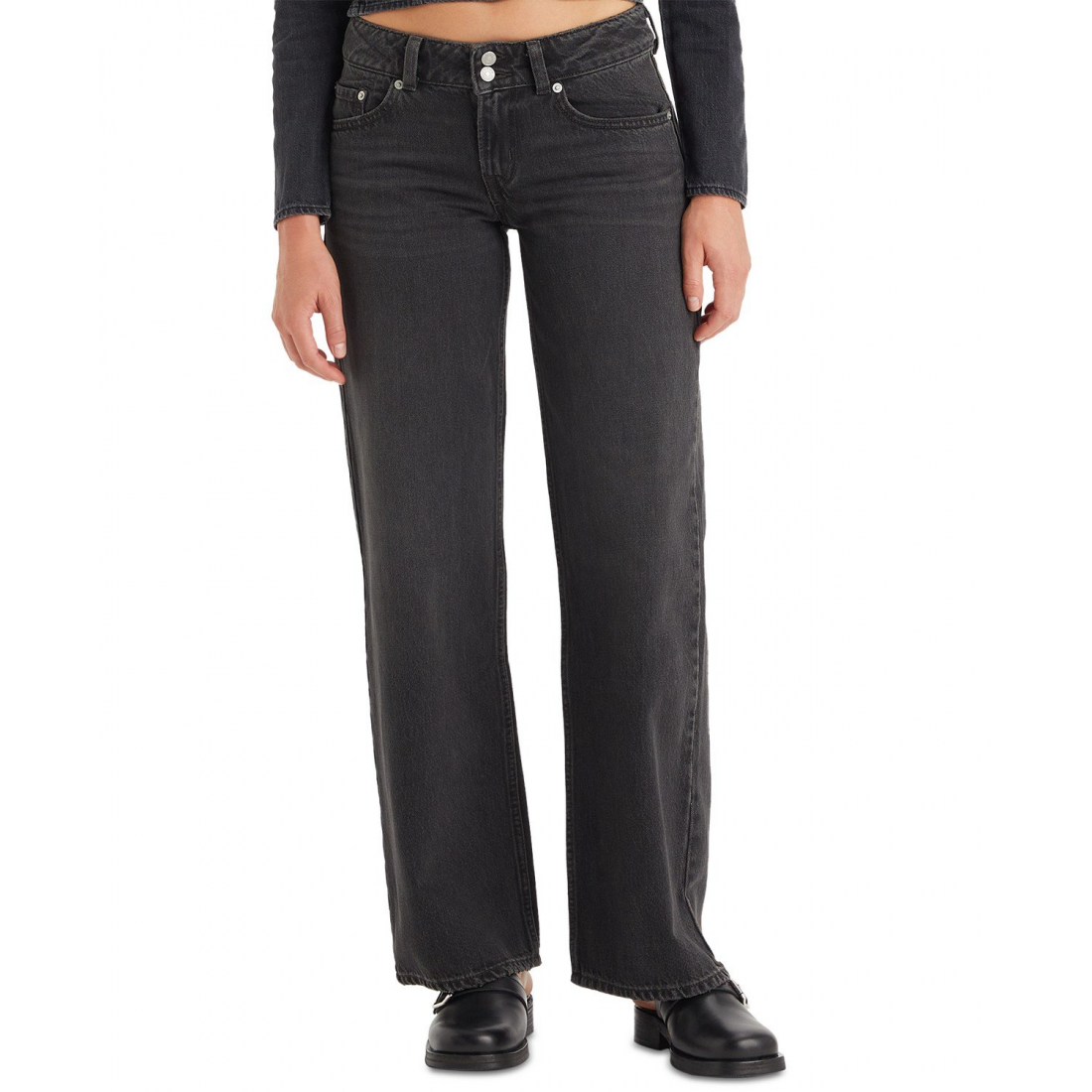 Women's 'Super-Low Double-Button Relaxed-Fit' Jeans