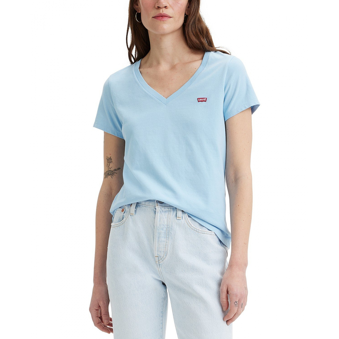 T-shirt 'Perfect V-Neck Short-Sleeve' pour Femmes