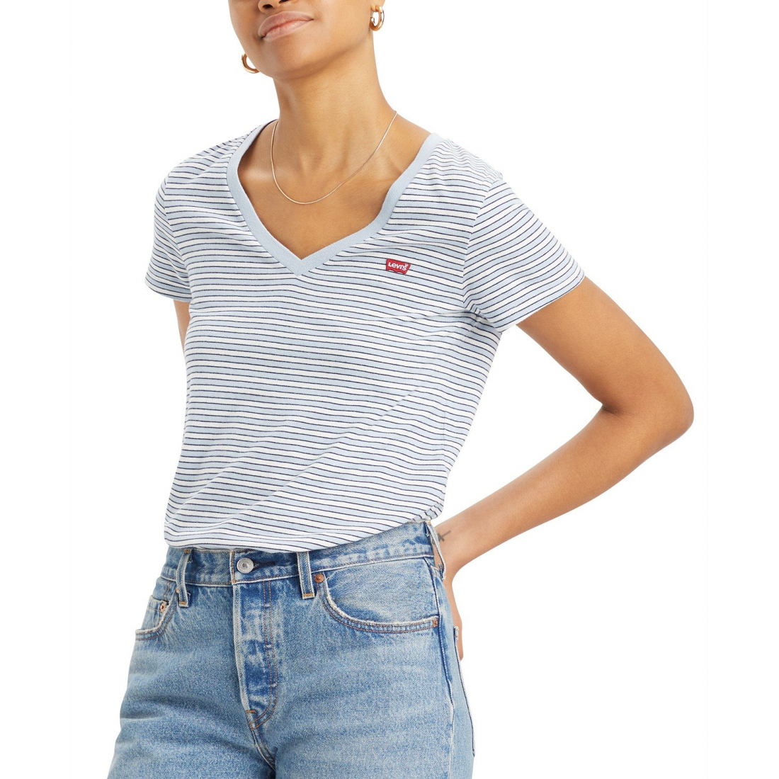 T-shirt 'Perfect V-Neck Short-Sleeve' pour Femmes