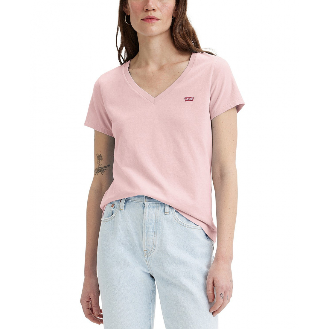 T-shirt 'Perfect V-Neck Short-Sleeve' pour Femmes