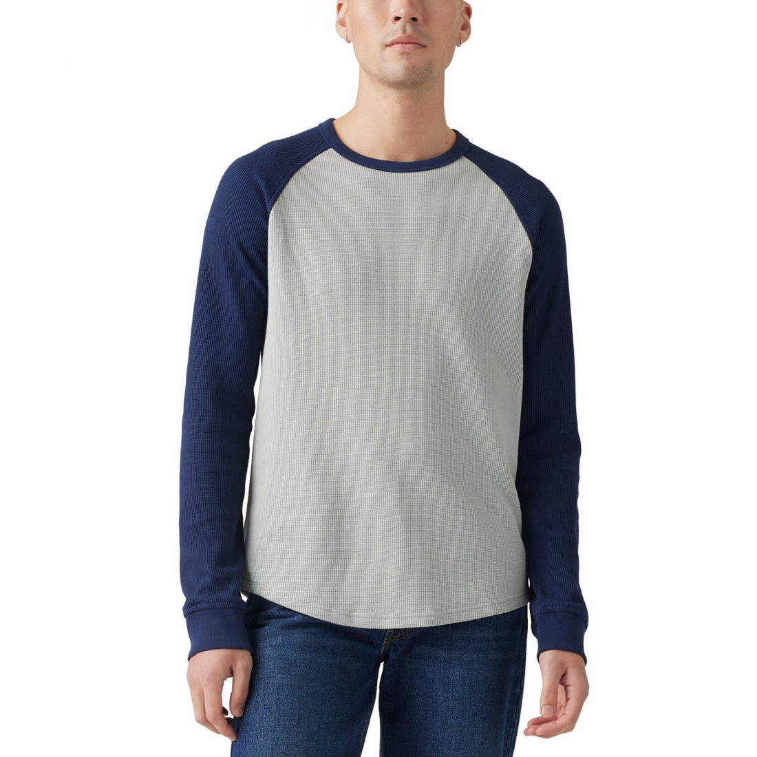 Men's 'Thermal Long Raglan Sleeve Colorblocked' Long-Sleeve T-Shirt