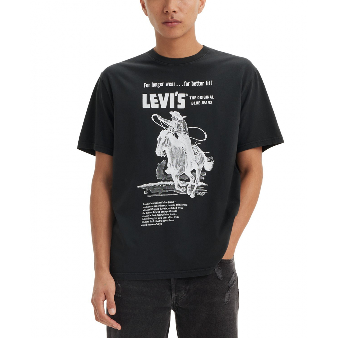 T-shirt 'Longer Wear Relaxed-Fit Logo Graphic' pour Hommes