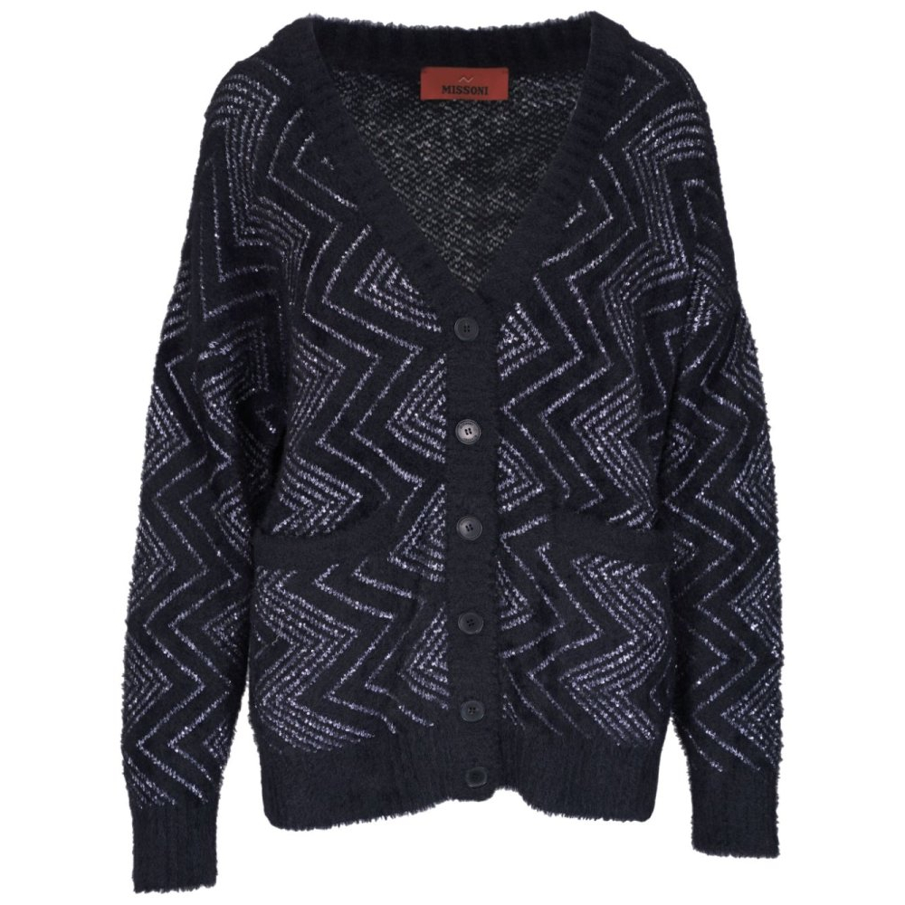 Cardigan 'Zigzag-Woven Buttoned' pour Femmes