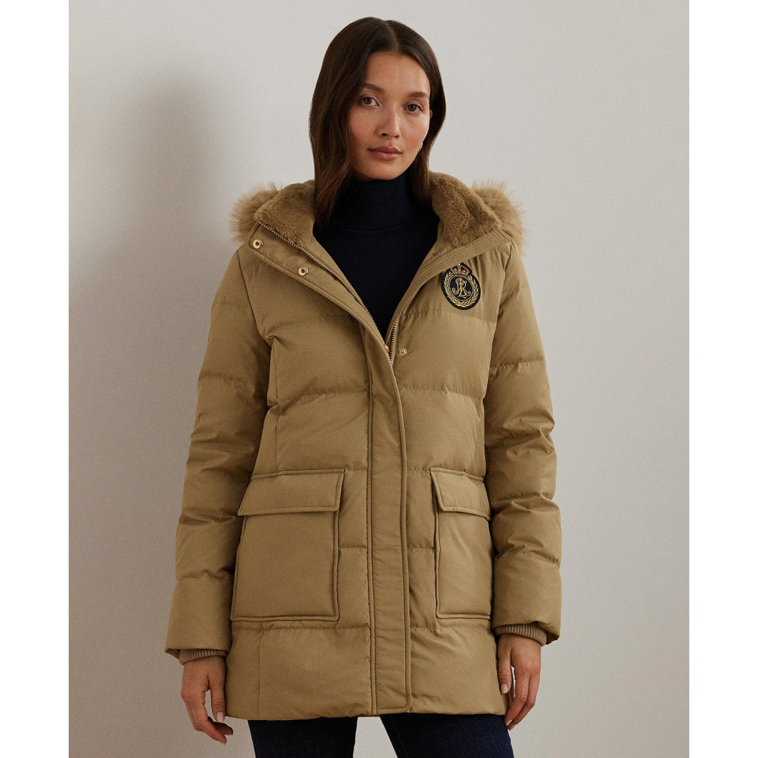 Manteau matelassé 'Hooded Crest' pour Femmes