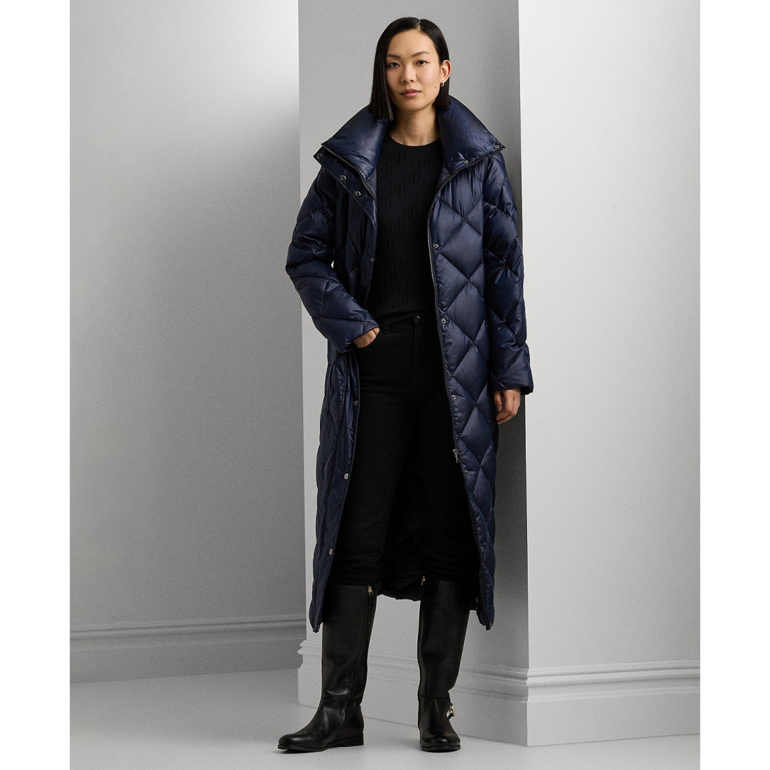 Manteau matelassé 'Maxi Diamond Quilted' pour Femmes