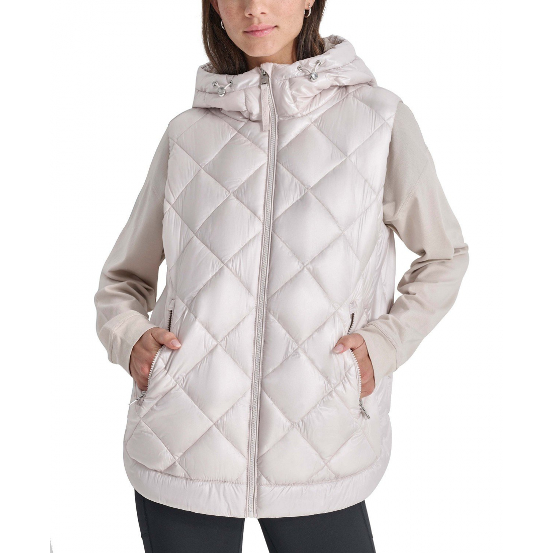 Gilet matelassé 'Quilted Curved Hem' pour Femmes