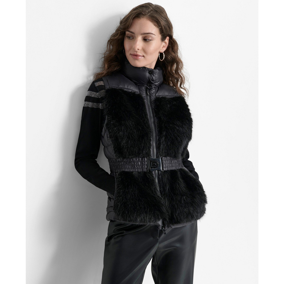 Gilet 'Faux-Fur-Trim Sleeveless' pour Femmes