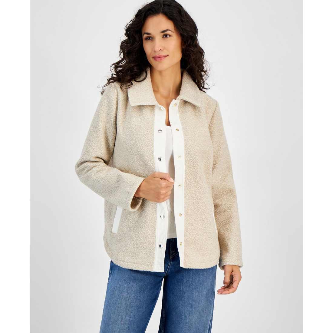 Surchemise 'Snap-Front Sherpa' pour Femmes