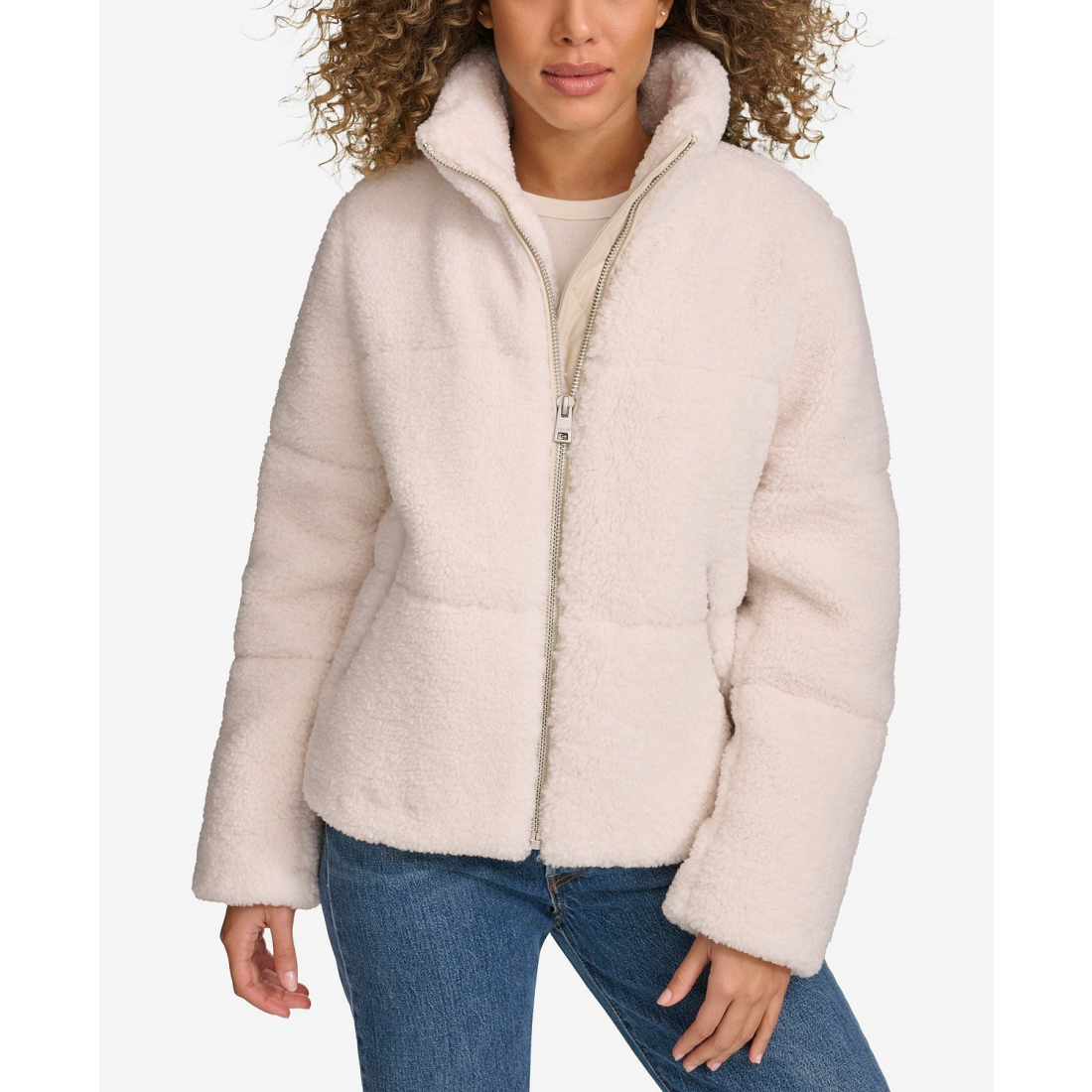 Veste matelassée 'Stand Collar Sherpa' pour Femmes