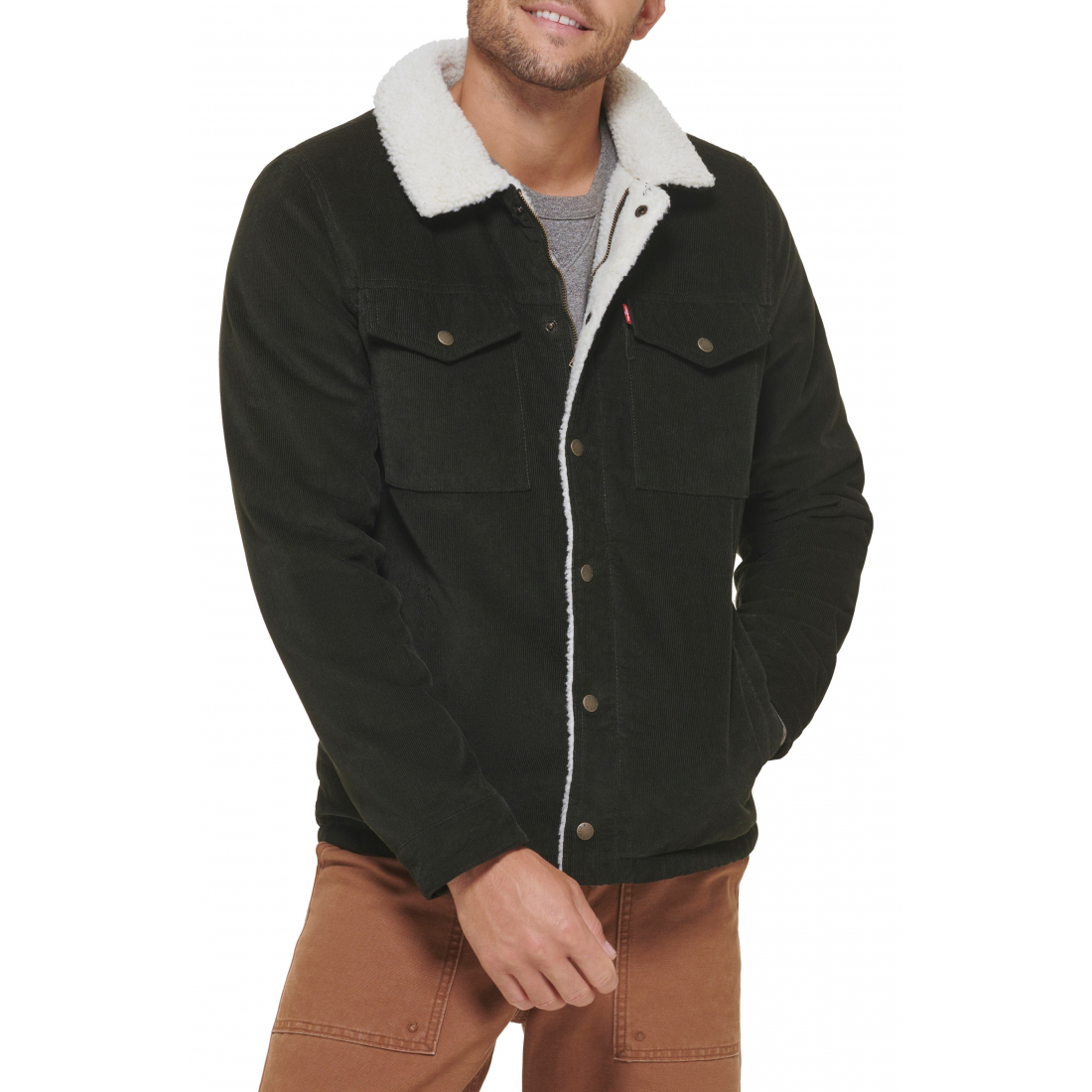 Veste 'Faux Shearling Lined' pour Hommes