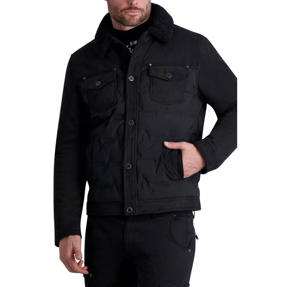 Veste 'Faux Shearling Collar' pour Hommes