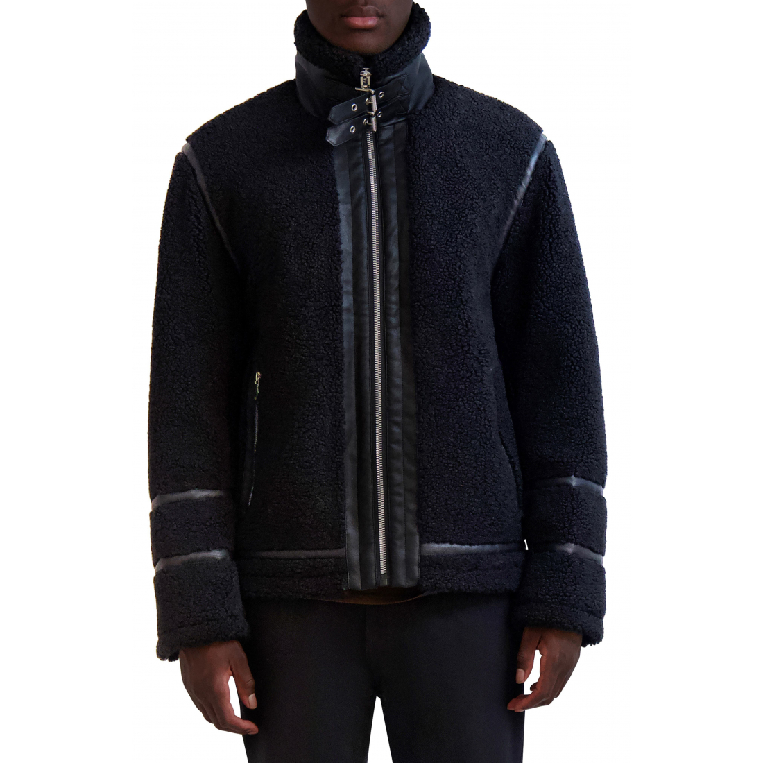 Veste 'Faux Shearling Aviator' pour Hommes