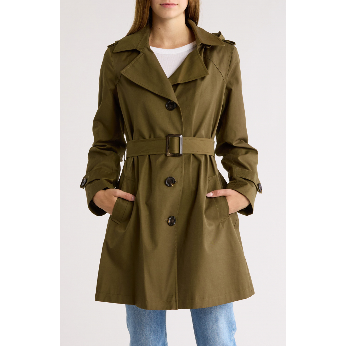 Trench 'Button Front Belted' pour Femmes