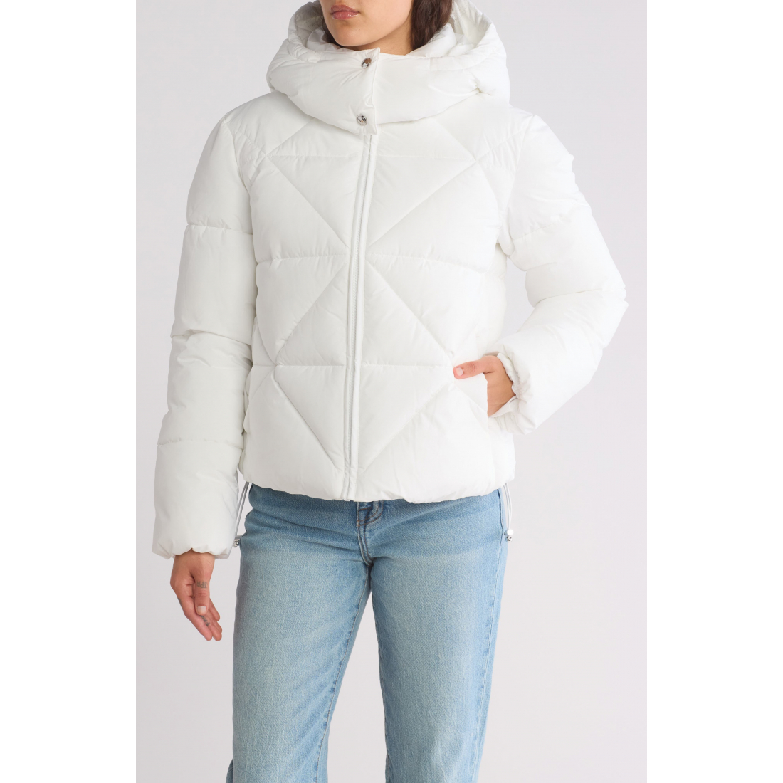 Veste matelassée 'Hooded Crop' pour Femmes